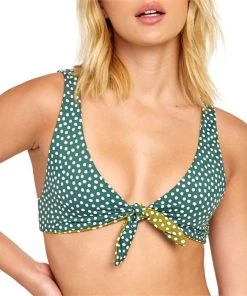 RVCA Axis Reversible Tie-Front Bikini Top - Women's
