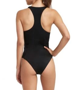 RVCA Solid Lace Front One-Piece Swimsuit - Women's -Deals RVCA Store rvca solid lace front one piece swimsuit women s 2