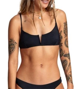 RVCA Solid V-Wire Bralette Bikini Top - Women's